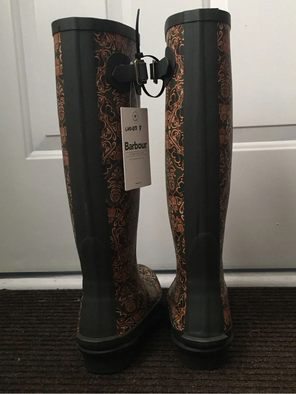 NWT Barbour x FARM Rio Cami Wellingtons Rain Boots